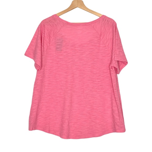 Lane Bryant Pink Activewear T-Shirt Scoop Neckline Short Sleeve Size 14 / 16 NWT - Picture 5 of 10